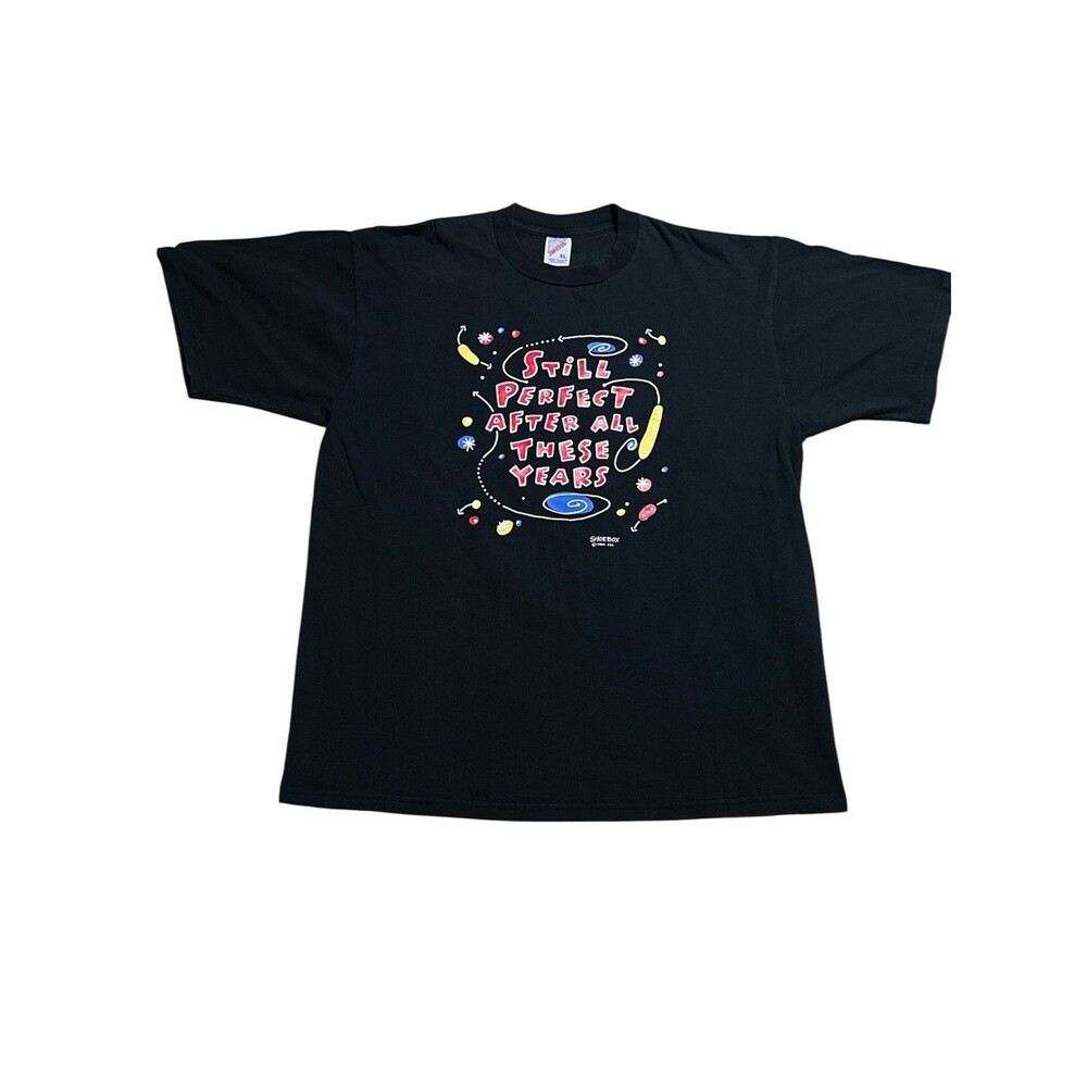 Vintage 90s Love‎ Quote Still Perfect After All These Years T Shirt Sz XL Black